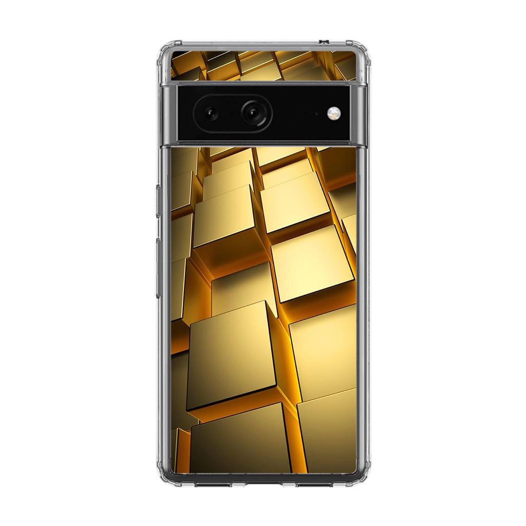 Golden Cubes Google Pixel 7 Case