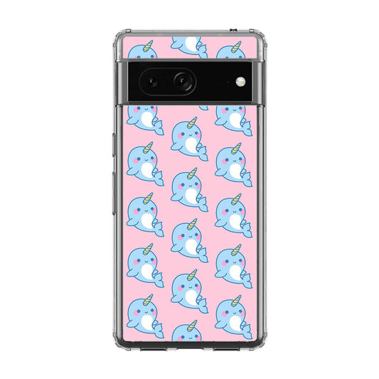 Horned Whales Pattern Google Pixel 7a Case