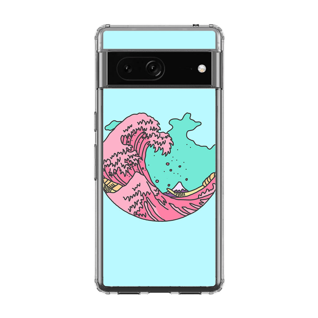 Japanese Pastel Wave Google Pixel 7a Case