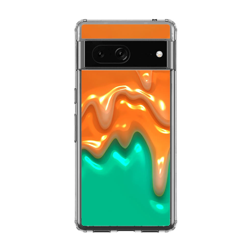 Orange Paint Dripping Google Pixel 7a Case