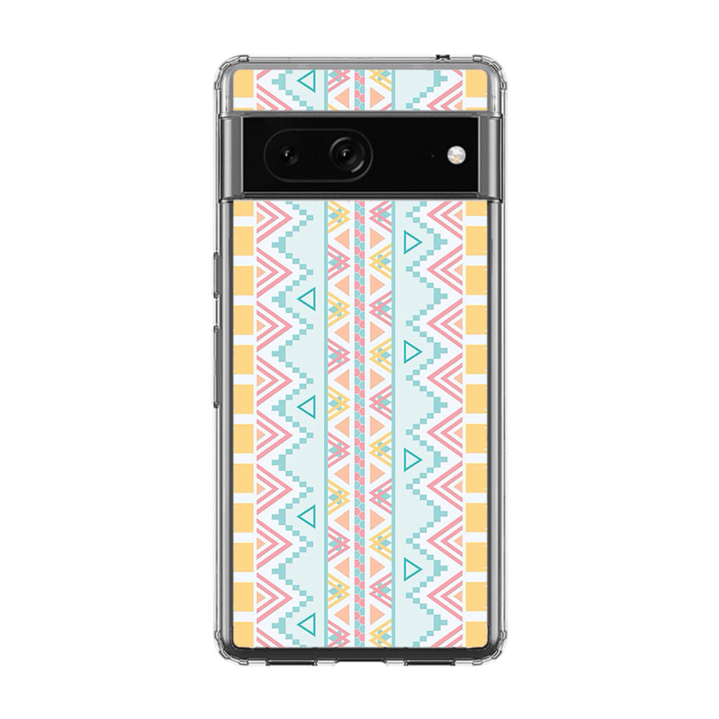 Peach Aztec Pattern Google Pixel 7 Case