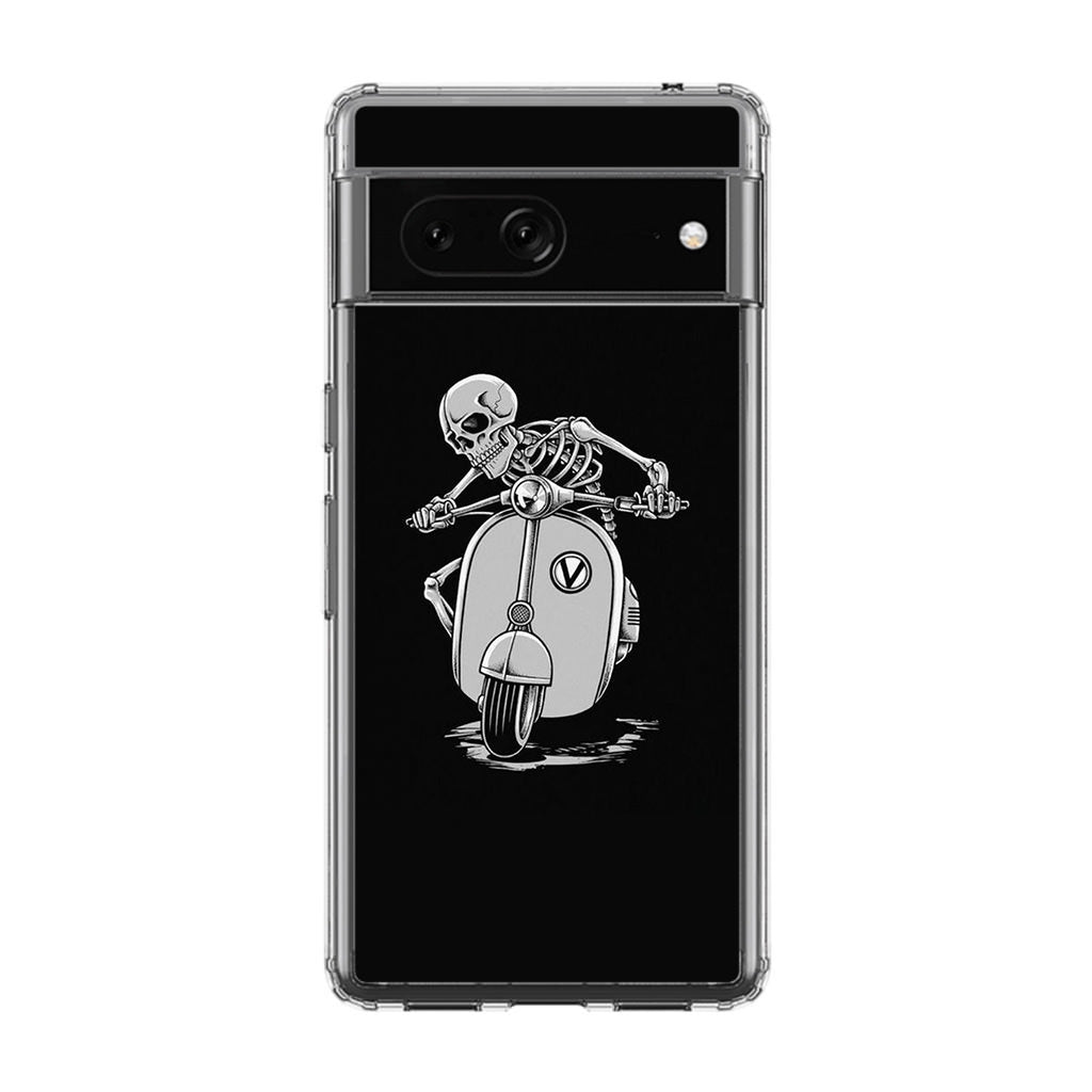 Skeleton Rides Scooter Google Pixel 7 Case