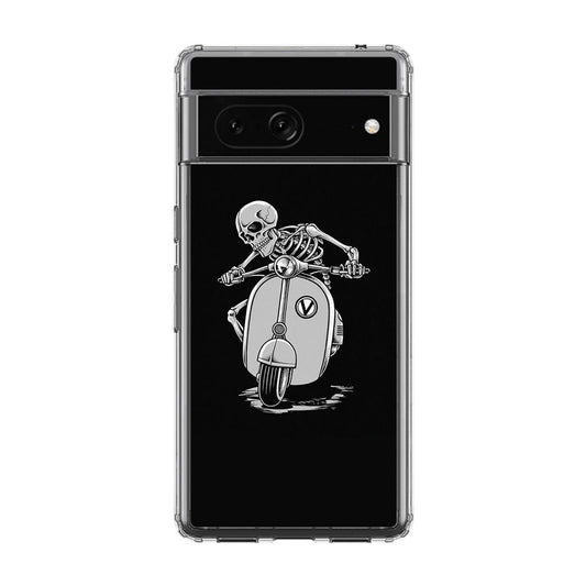 Skeleton Rides Scooter Google Pixel 7a Case