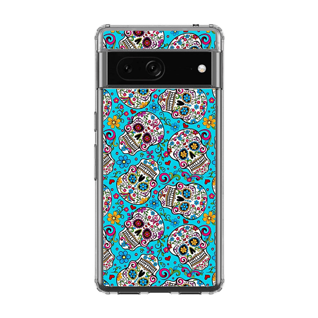 Skull Floral Sugar Google Pixel 7 Case