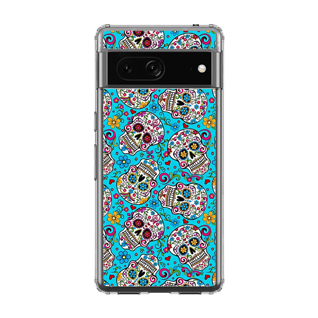 Skull Floral Sugar Google Pixel 7 Case