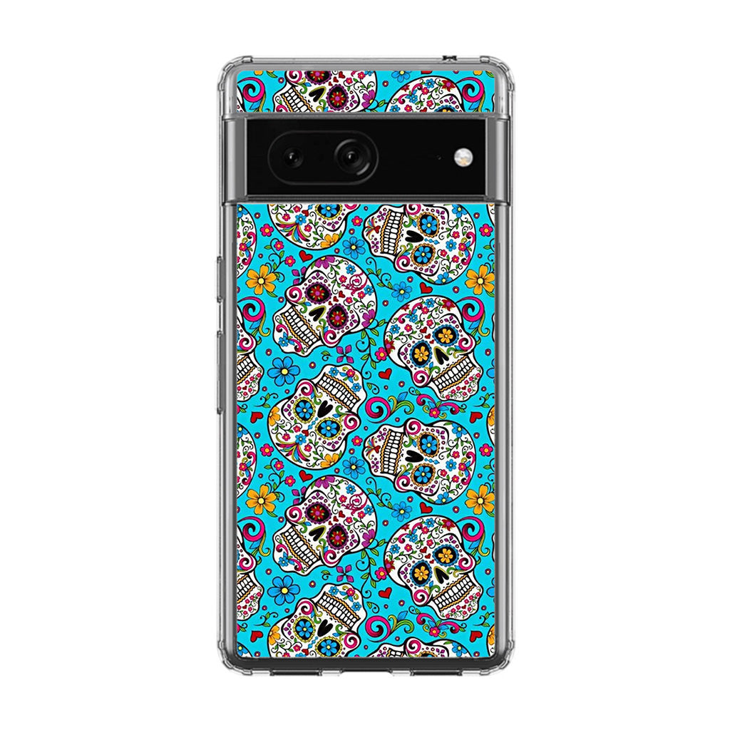 Skull Floral Sugar Google Pixel 7a Case