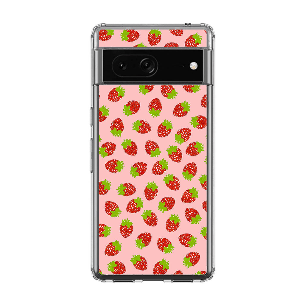 Strawberries Pattern Google Pixel 7 Case