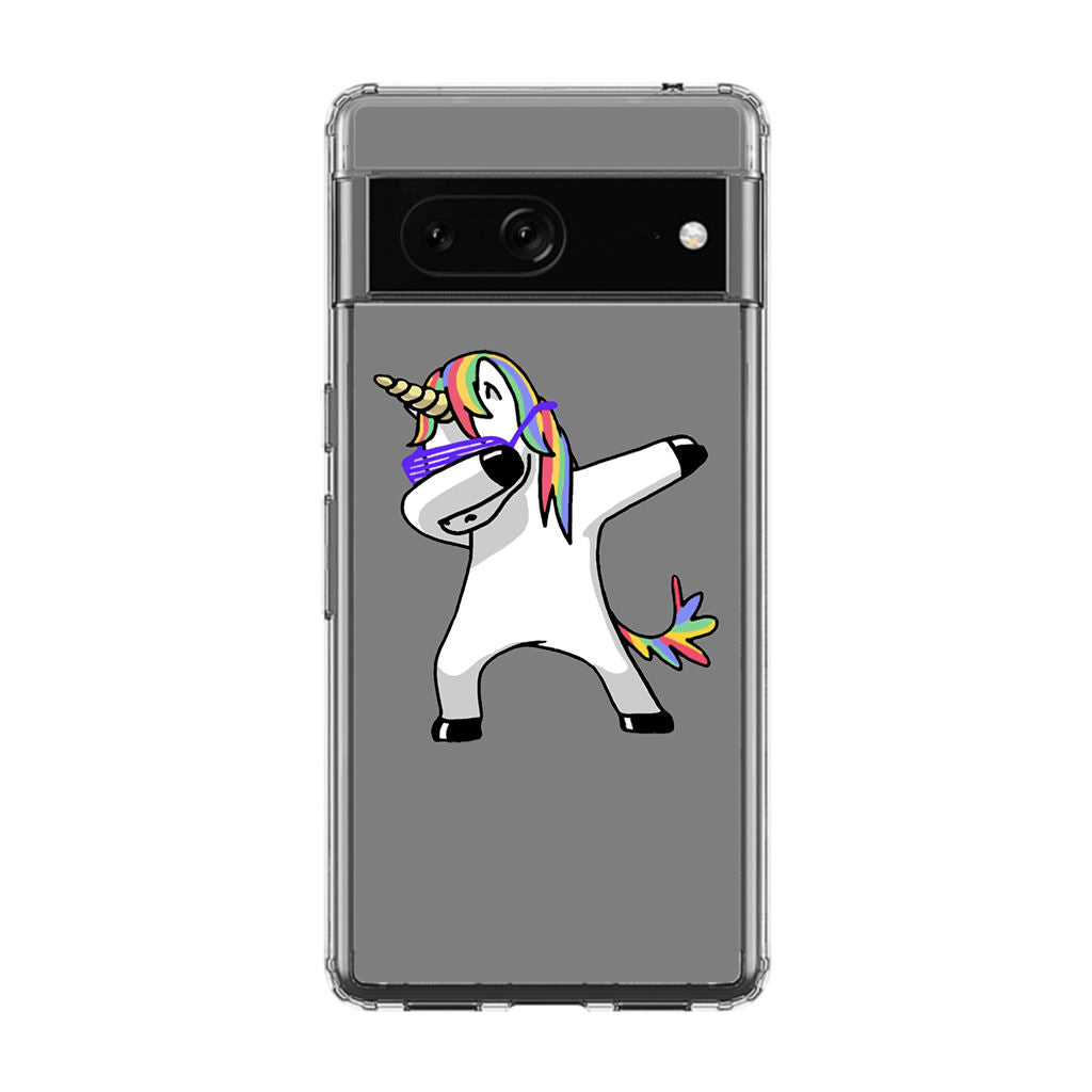 Unicorn Dabbing Grey Google Pixel 7 Case