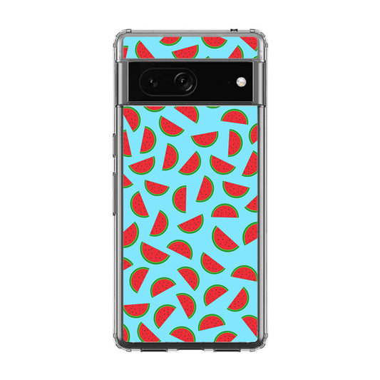 Watermelon Fruit Pattern Blue Google Pixel 7 Case