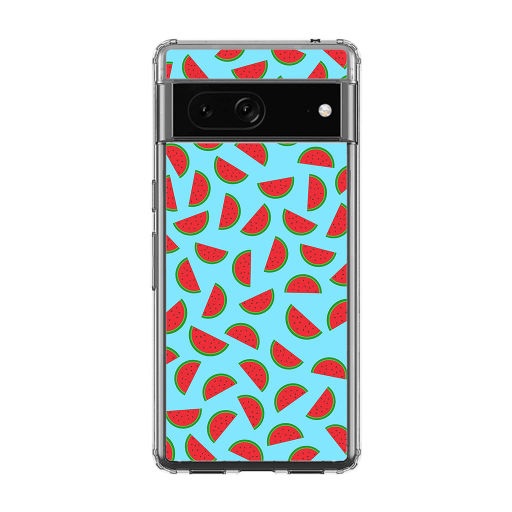 Watermelon Fruit Pattern Blue Google Pixel 7a Case