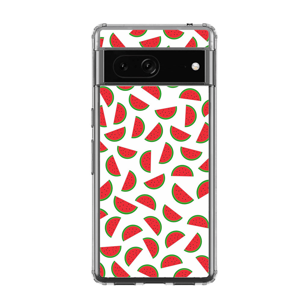 Watermelon Fruit Pattern White Google Pixel 7 Case