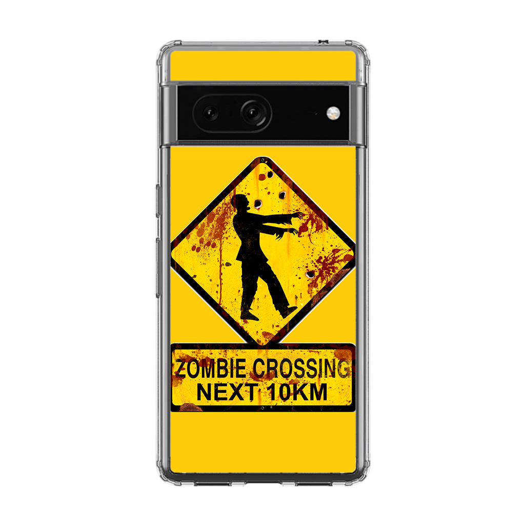 Zombie Crossing Sign Google Pixel 7 Case