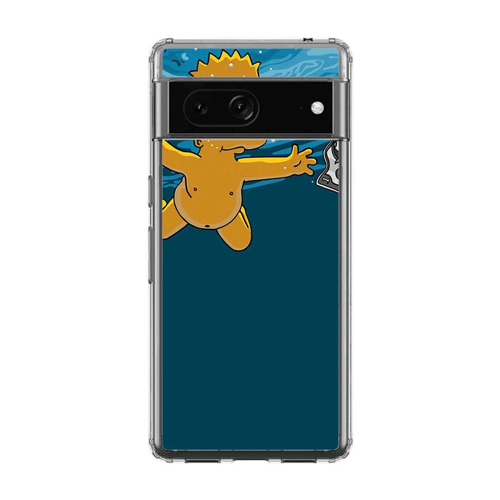 Bart Swimming For Money Google Pixel 7 Case