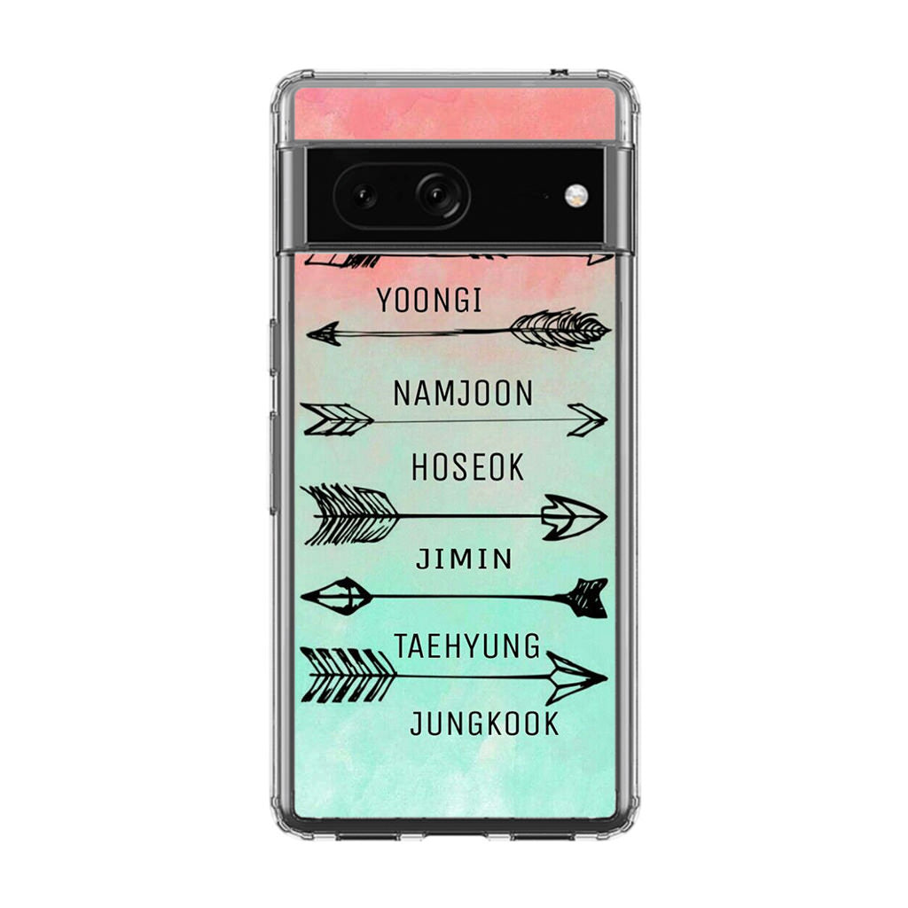 BTS Members Name Google Pixel 7 Case