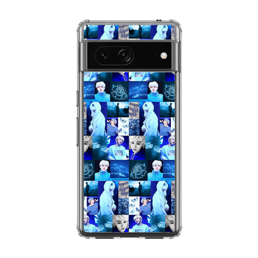 BTS Suga Blue Aesthetic Collage Google Pixel 7 Case