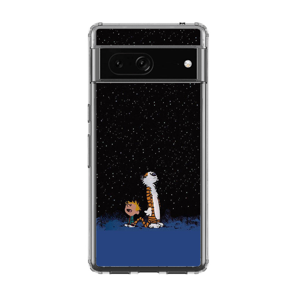 Calvin and Hobbes Space Google Pixel 7a Case