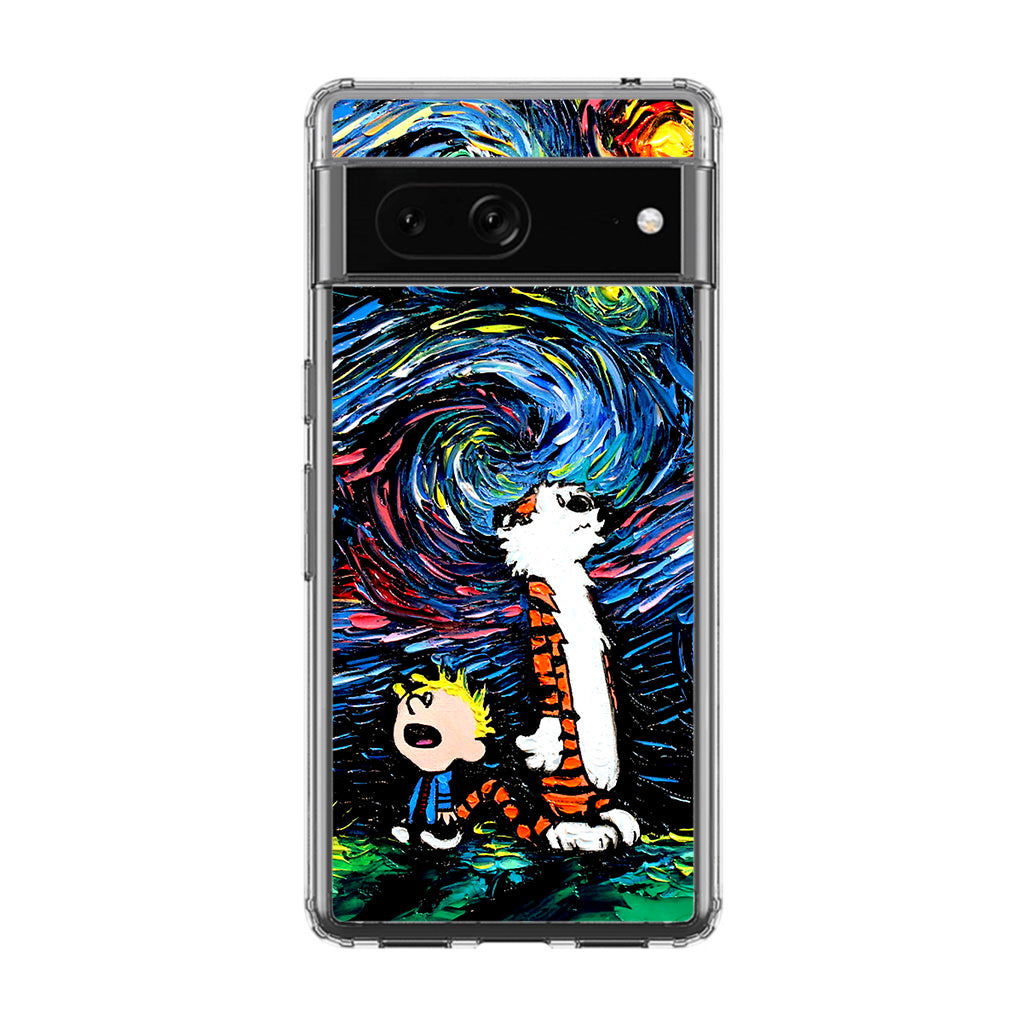 Calvin Art At Starry Night Google Pixel 7 Case