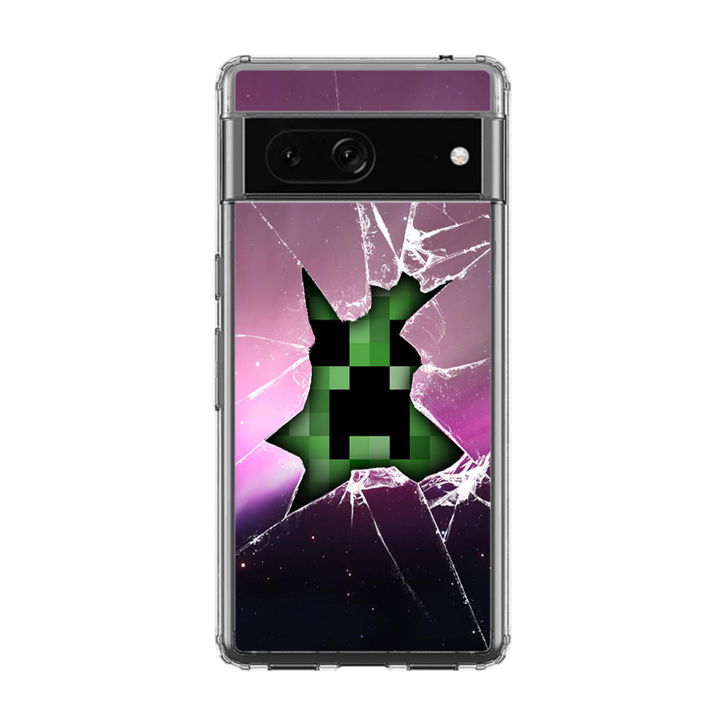 Creeper Glass Broken Violet Google Pixel 7 Case