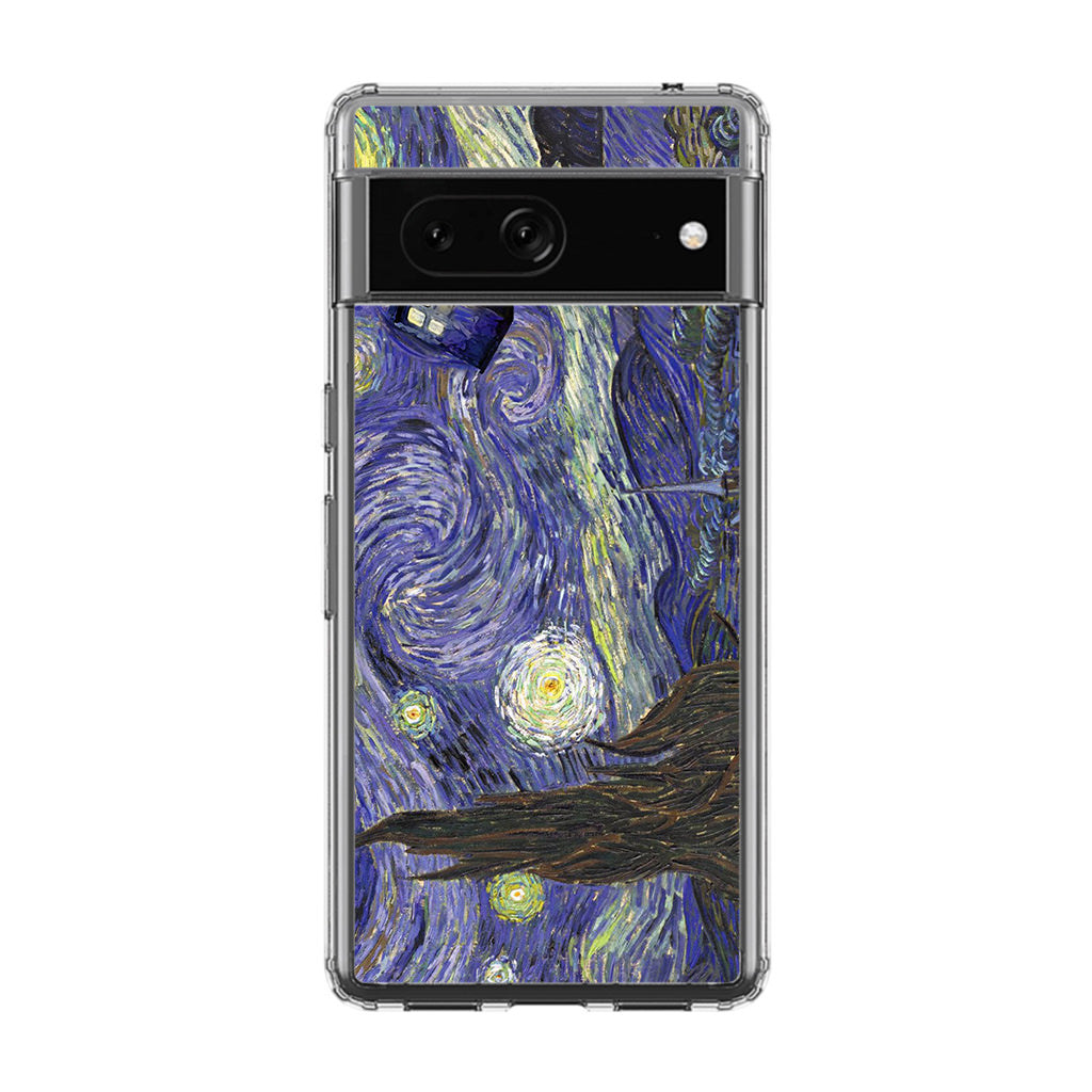 Dr Who Tardis In Van Gogh Starry Night Google Pixel 7 Case