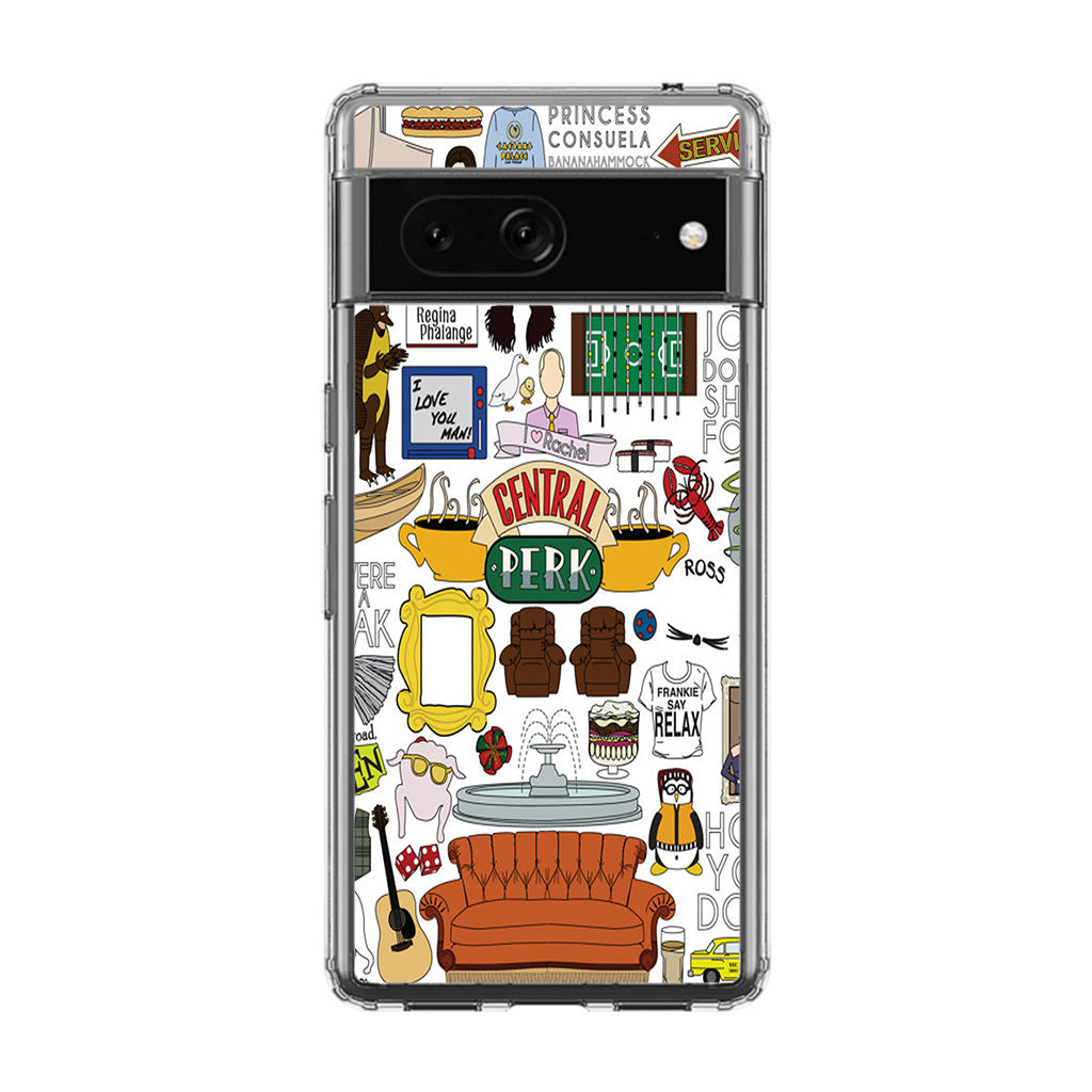 Friends TV Show Central Perk Sticker Google Pixel 7 Case