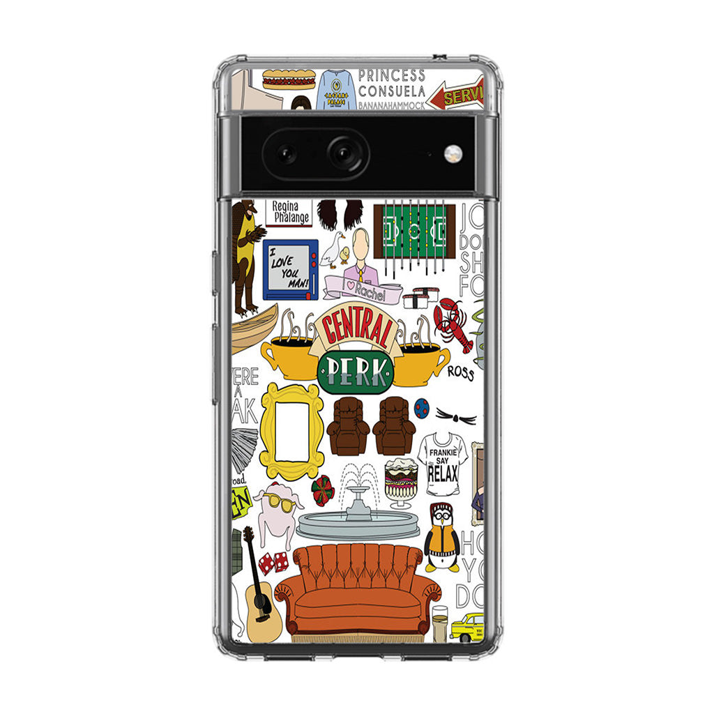 Friends TV Show Central Perk Sticker Google Pixel 7a Case