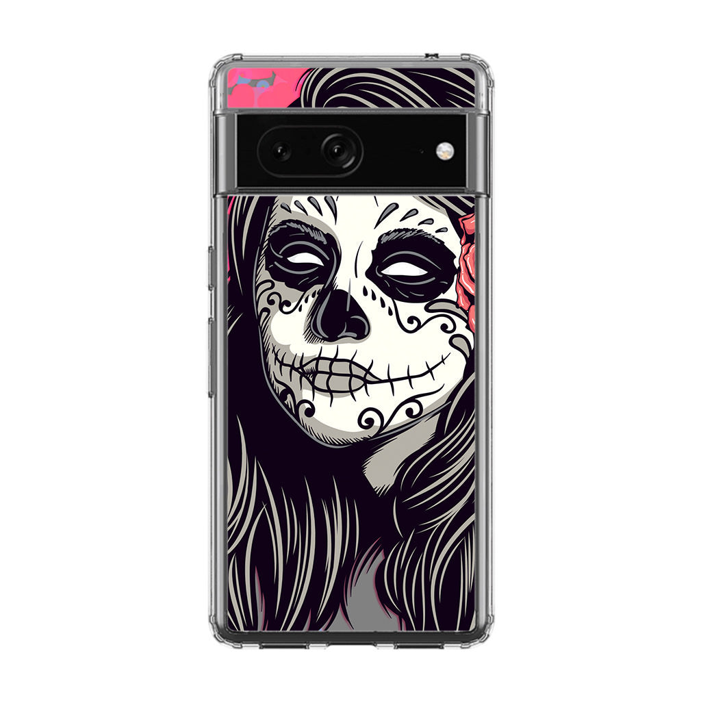 Girl Skull Flower Google Pixel 7 Case