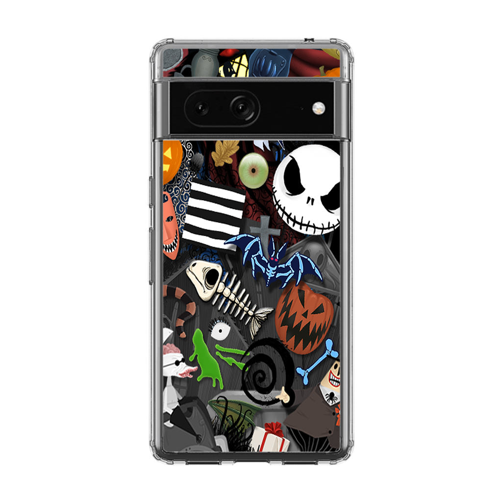 Nightmare Before Chrismast Collage Google Pixel 7 Case