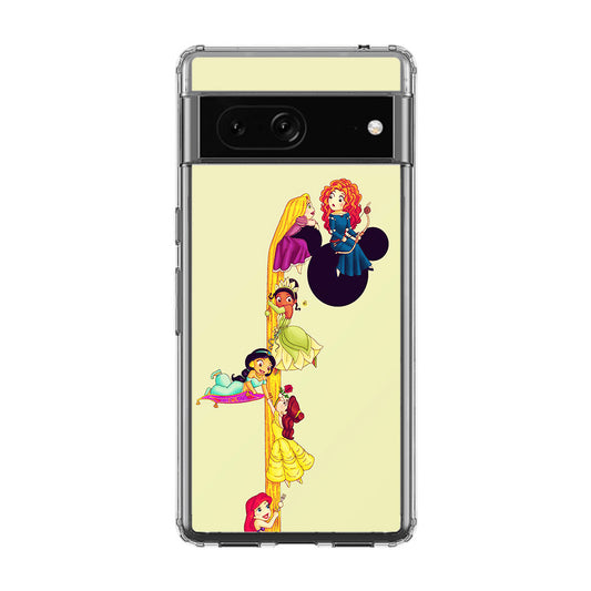 Princesses Climbing Rapunzel's Hair Google Pixel 7 Case