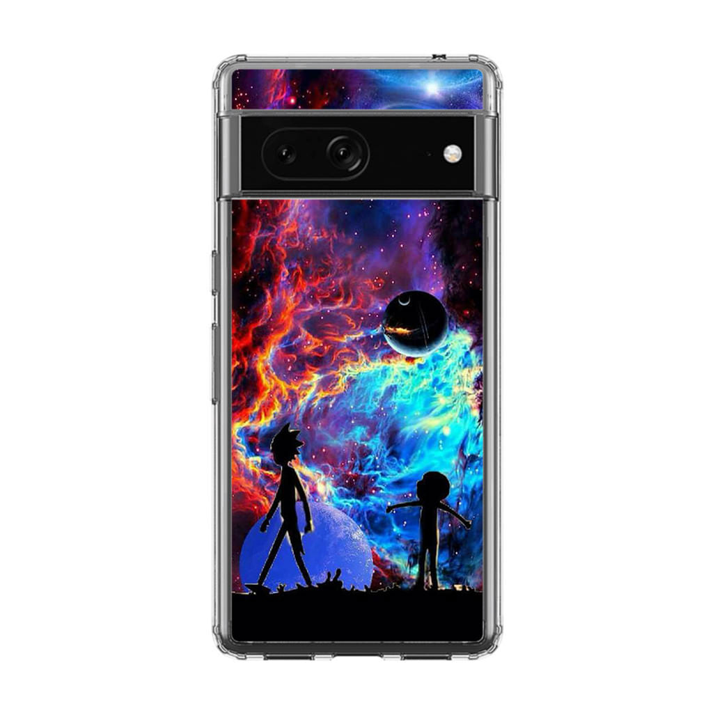 Rick And Morty Flat Galaxy Google Pixel 7a Case