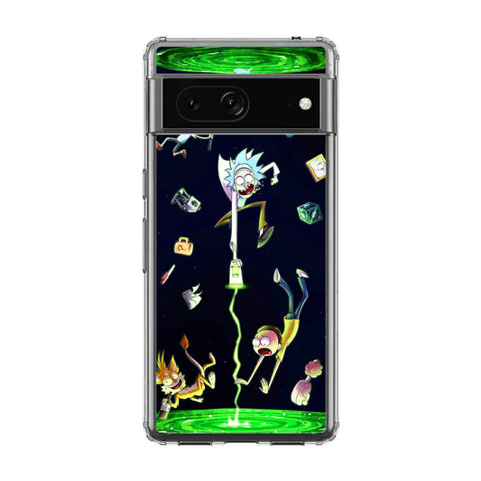 Rick And Morty Portal Fall Google Pixel 7 Case