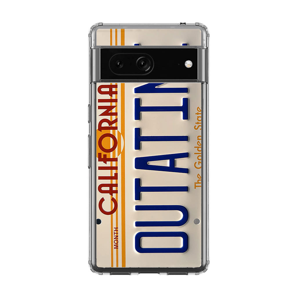 Back to the Future License Plate Outatime Google Pixel 7 Case