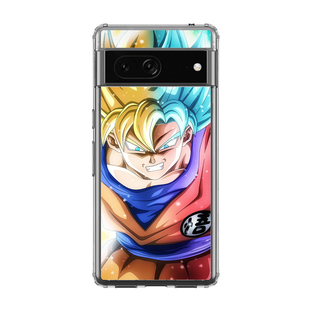 Goku SSJ 1 to SSJ Blue Google Pixel 7 Case