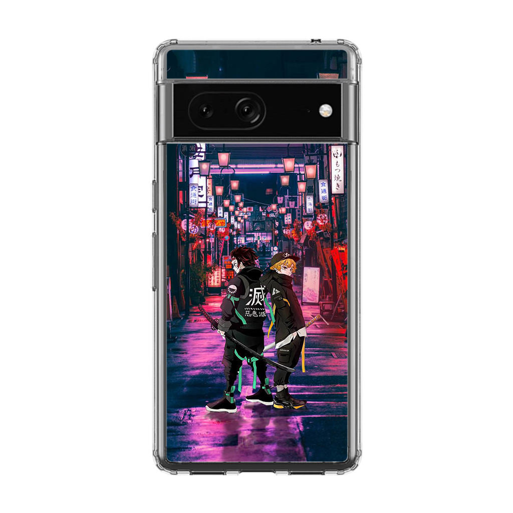 Tanjiro And Zenitsu in Style Google Pixel 7 Case