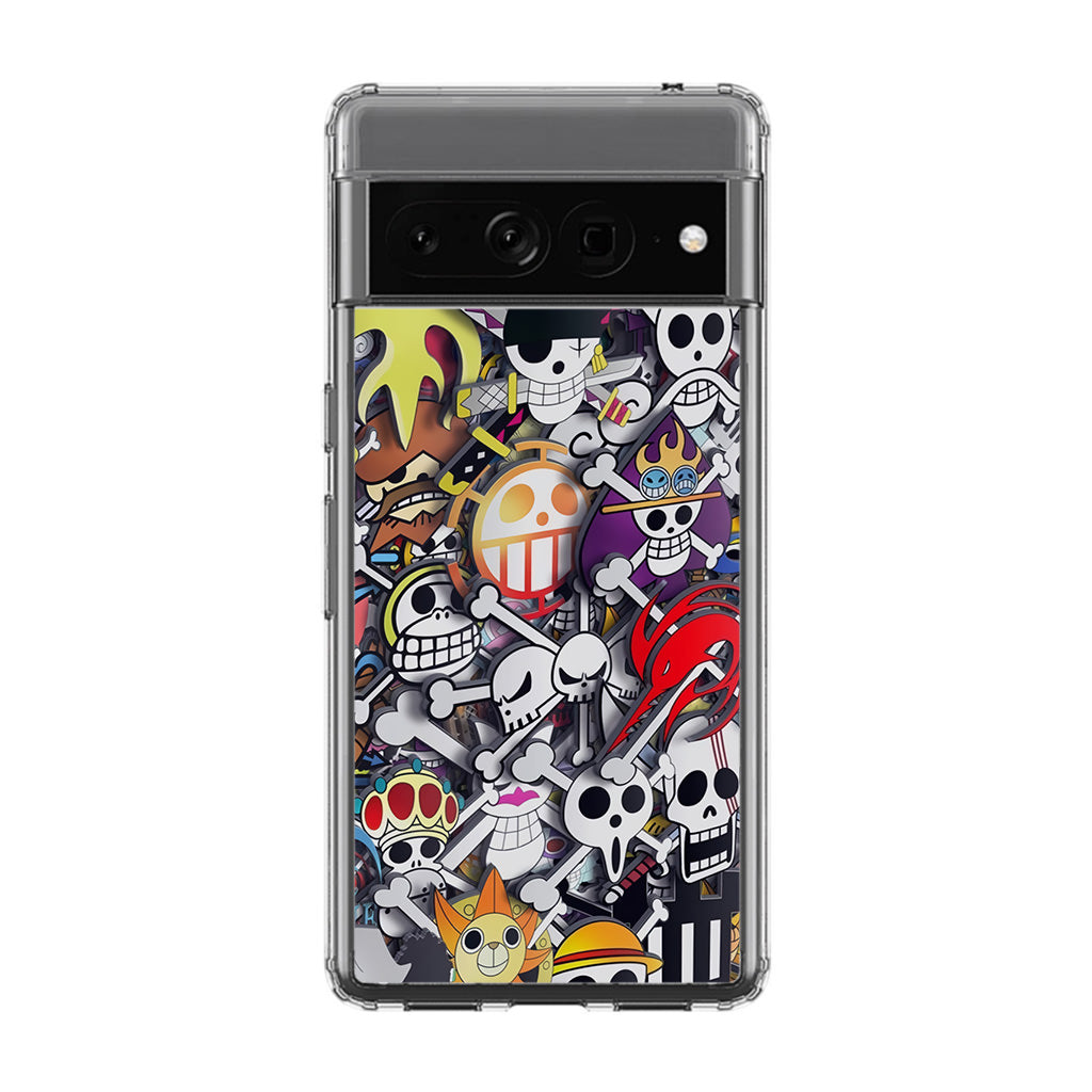 All Pirate Symbols One Piece Google Pixel 7 Pro Case