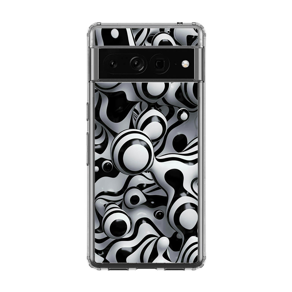 Abstract Art Black White Google Pixel 7 Pro Case