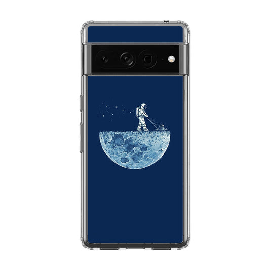 Astronaut Mowing The Moon Google Pixel 7 Pro Case