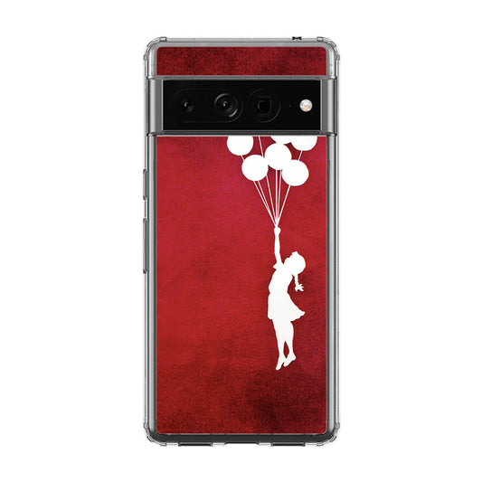 Banksy Girl With Balloons Red Google Pixel 7 Pro Case