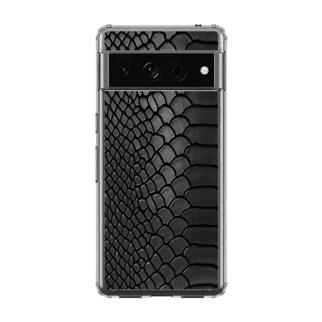 Black Snake Skin Texture Google Pixel 7 Pro Case