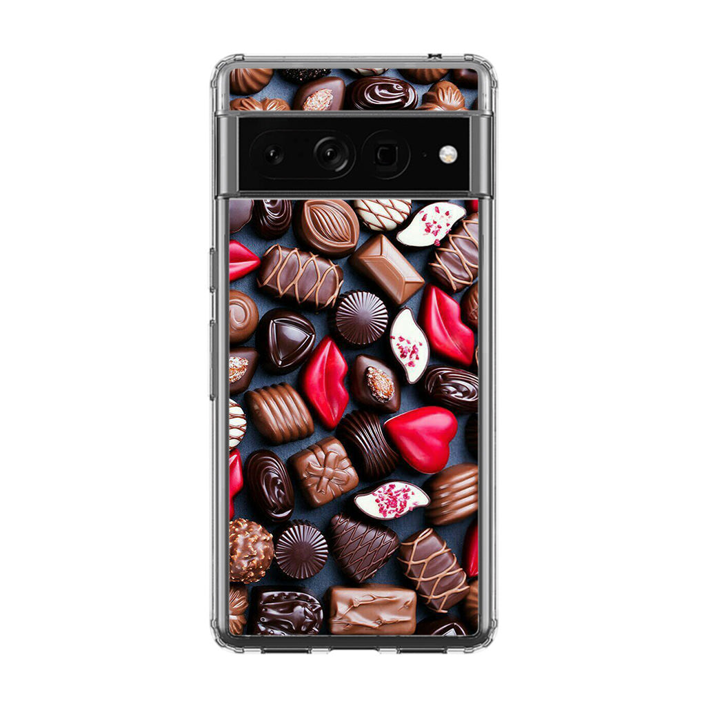 I Love Choco Pattern Google Pixel 7 Pro Case