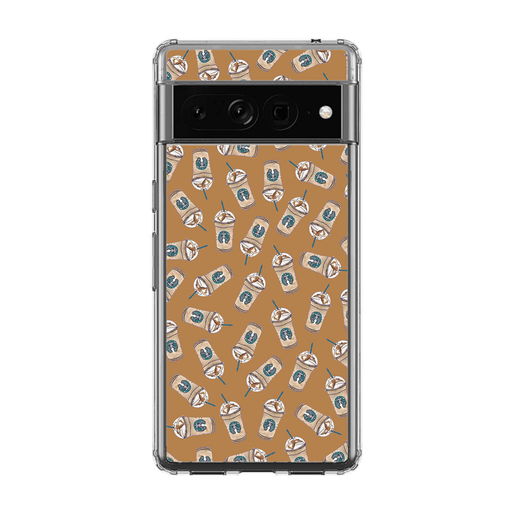 Iced Cappuccinos Lover Pattern Google Pixel 7 Pro Case