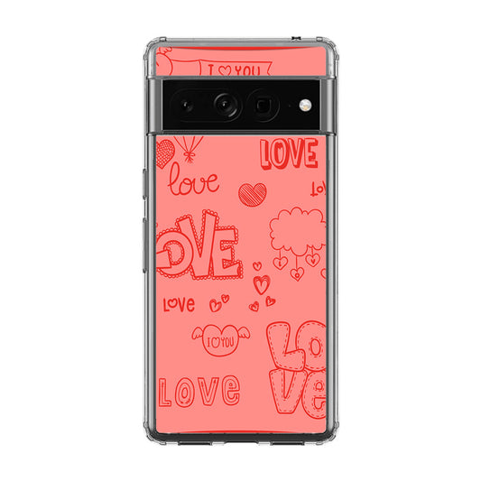 Pink Lover Google Pixel 7 Pro Case