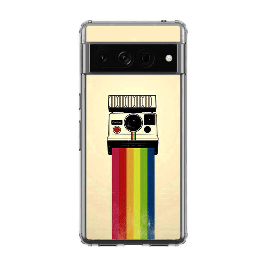 Polaroid Camera Colorful Rainbow Google Pixel 7 Pro Case