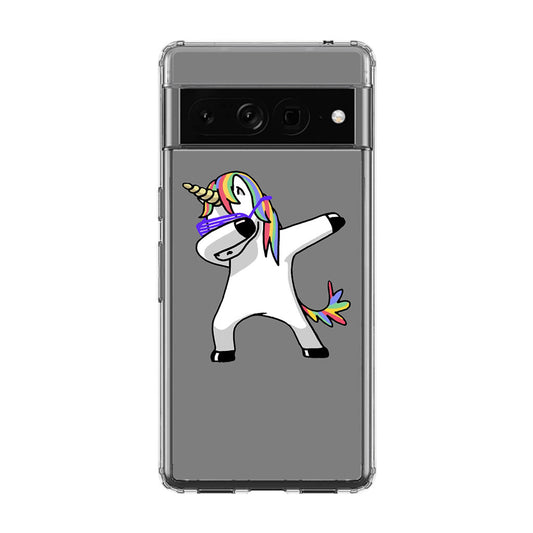 Unicorn Dabbing Grey Google Pixel 7 Pro Case