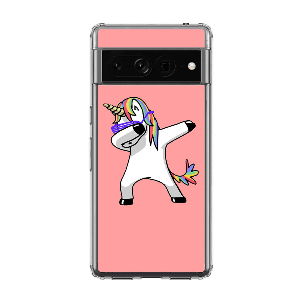 Unicorn Dabbing Pink Google Pixel 7 Pro Case