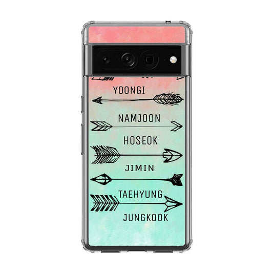 BTS Members Name Google Pixel 7 Pro Case