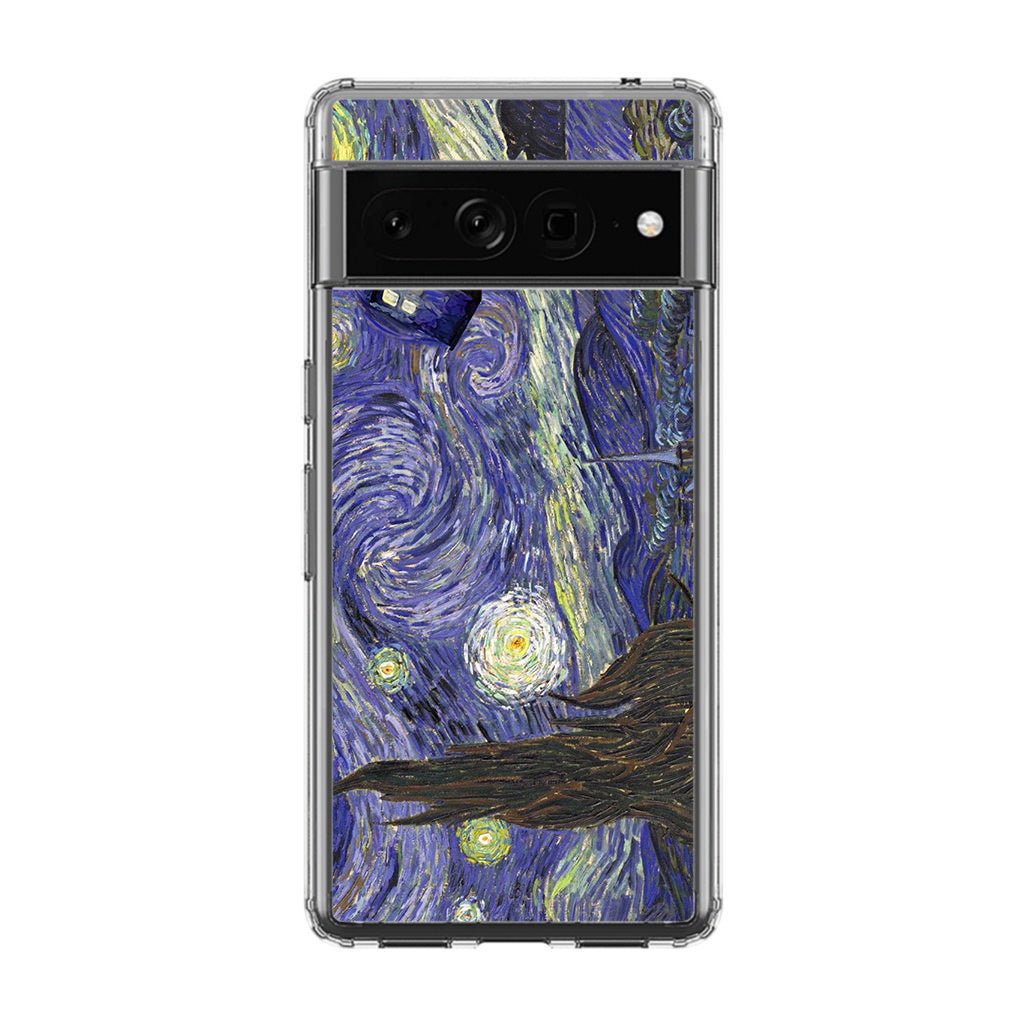 Dr Who Tardis In Van Gogh Starry Night Google Pixel 7 Pro Case