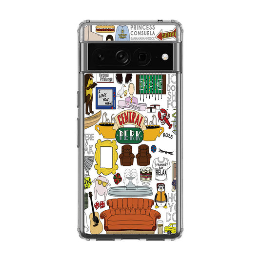 Friends TV Show Central Perk Sticker Google Pixel 7 Pro Case