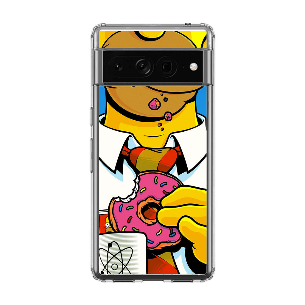 Homer Eats Donut Google Pixel 7 Pro Case