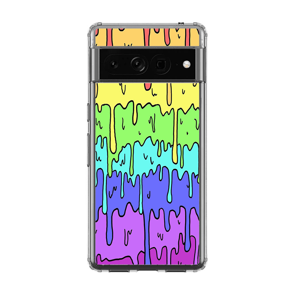 Pastel Kawaii Melting Rainbow Google Pixel 7 Pro Case