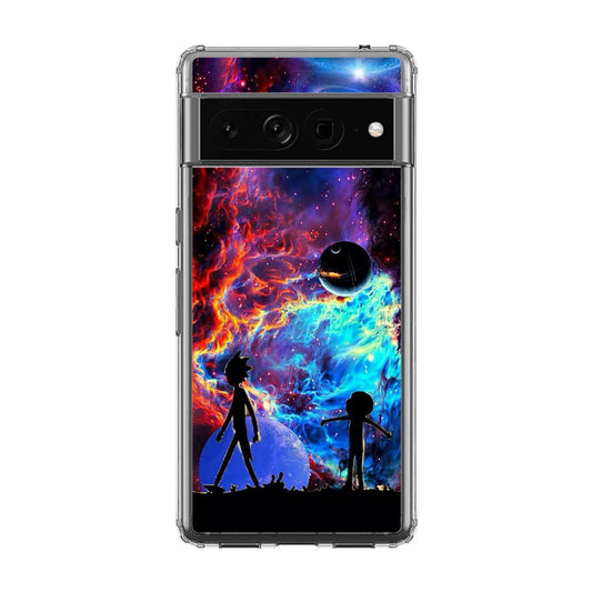 Rick And Morty Flat Galaxy Google Pixel 7 Pro Case